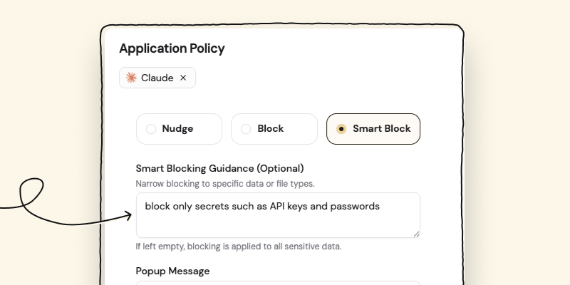 Smart Prevention — Jazz endpoint DLP